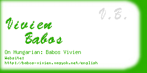 vivien babos business card